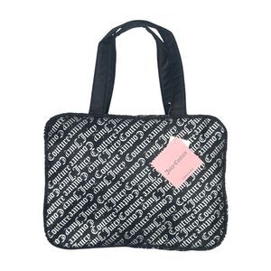 Juicy Couture Black & Silver Zip Around Cosmetics / Toiletry Travel Bag